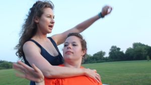 Clodagh Bowyer (Titania) & Maddie Casto as Bottom